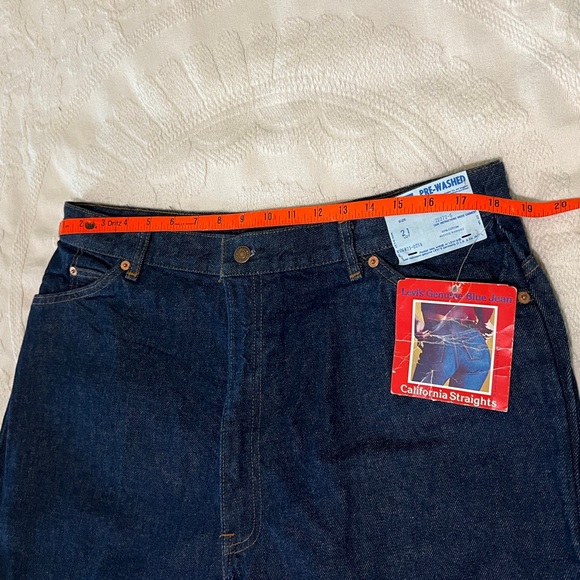 VINTAGE orange tag Levi’s 37x37 TALL GIRL PLUS SIZE!!! NWT🧡 California Staights - Picture 3 of 12